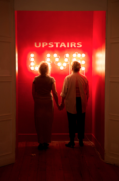 Pauline Cummins and Frances Mezzetti during the exhibition - Subject to Ongoing Change